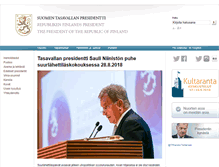 Tablet Screenshot of president.fi