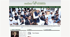 Desktop Screenshot of president.gov.pk