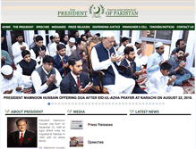 Tablet Screenshot of president.gov.pk